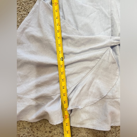 Princess Polly Light Blue Wrap Dress - Picture 5 of 12